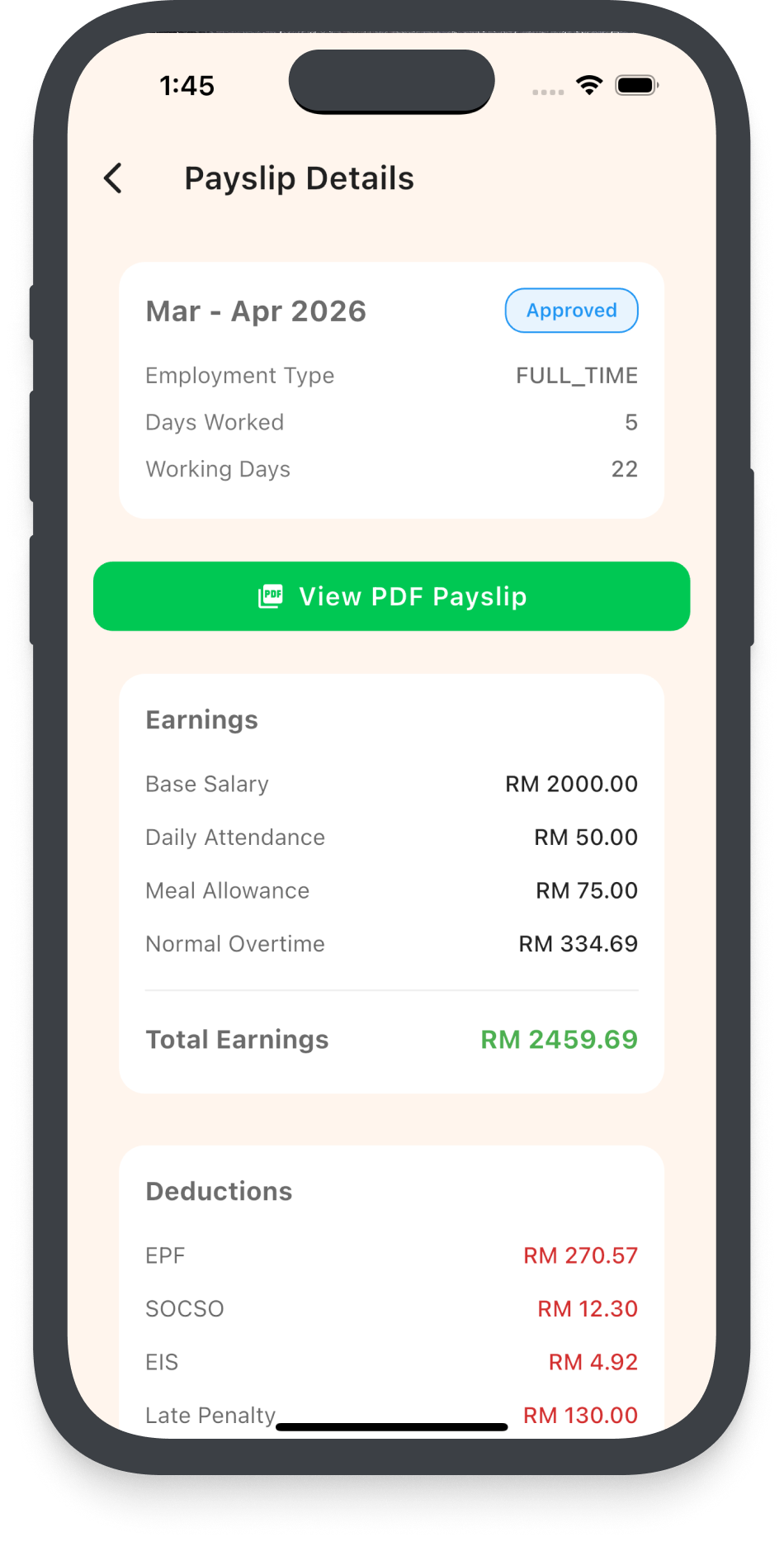 staffs.id mobile app — Digital Payslips: Transparent breakdowns